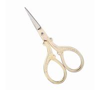 Qudinip Cross Stitch Scissors, Durable Antique Sewing Shears for Embroidery and Art Projects, 5" Stainless Steel with Comfortable Grip (Gold)