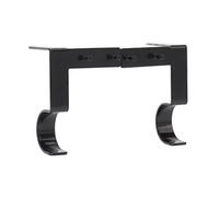 Qudinip Curtain Rod Bracket Steel Strong Load Bearing Easy Installation for Home Office 20lb Capacity 2 Pcs (Black)