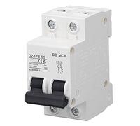 Qudinip DC Circuit Breaker 2P Overload Protection Magnetic System for Solar Power Systems 1000V PV Circuit Breaker (20A)