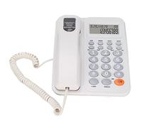 Qudinip Desktop Corded Telephone Adjustable Volume Caller ID for Office and Hotel ABS Material (White)