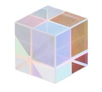 Qudinip Dichroic Cube Prism Colorful K9 Optical Glass for Creative Photography and Science Education 1 Unit (12.7 * 12.7*.7mm)