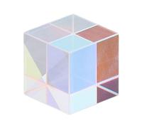 Qudinip Dichroic Cube Prism Colorful K9 Optical Glass for Creative Photography and Science Education 1 Unit (18 * 18 * 18mm)