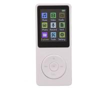 Qudinip Digital Music Player Compact Ultra Thin Lossless Sound Quality MP3 MP4 Player for Gym Outdoor 1.8 Inch LCD (White)