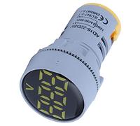 Qudinip Digital Voltage Meter Indicator Light Panel, Durable 60~500V AC Voltage Signal Indicator for Industrial Machinery, High Brightness, Plastic, 1 Unit (Yellow)