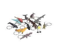 Qudinip Dinosaur Keychains Cute Small Light Keyrings for Bags Decoration Gifts, 12 Pcs Soft Rubber (K2700 Marine Animal Keychain)