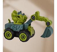 Qudinip Dinosaur Theme Construction Vehicles Fun Educational Engineering Trucks for Kids 1 Pack Plastic Toy Car (Excavator)