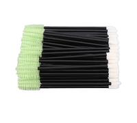 Qudinip Disposable Eyelash Eyebrow Brush Mascara Wands Double Headed Applicators for Home Beauty Salon Travel 50PCs (Grass Green)