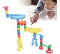 Qudinip DIY Assemble Marble Race Track Educational Toy for Kids 4 Years Old Plus 122pcs Colorful Safe Plastic Blocks (38pcs)