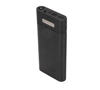 Qudinip DIY Power Bank with LCD Display and Dual USB Output for Mobile Devices Fast Charging 10W Black Battery Box