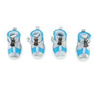 Qudinip Dog Booties Stylish Lightweight Breathable Mesh Protector for Hot Pavement 4pcs 1.8x1.3in (Blue)