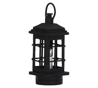 Qudinip Dollhouse Lantern, Miniature Lamp Light for Doll House Decoration, Black Metal with Built in Battery, 1:12 Scale for Kids Birthday Christmas