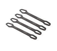 Qudinip Double Ended Self Tightening Wrench High Hardness 60HRC Adjustable Universal Spanner for Automotive Home Repair 4pcs (Black)