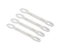 Qudinip Double Ended Self Tightening Wrench High Hardness 60HRC Adjustable Universal Spanner for Automotive Home Repair 4pcs (Silver)