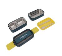 Qudinip Double Layer Compartment Lunch Box 316 Stainless Steel Practical
