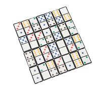 Qudinip Double Six Dominoes Set, 28Pcs Plastic Dominoes with Colorful Dots, Portable Board Game for Camping Travel Home Family Friends