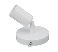 Qudinip E26 E27 Wall Lamp Holder Modern Stylish Design Adjustable Base for Bedroom Living Room 85-265V Cast Iron and ABS Materials (White)
