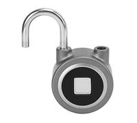 Qudinip Electronic Fingerprint Padlock with AI Technology and Remote Unlocking Capability for Luggage and Dormitories, and (Gray)