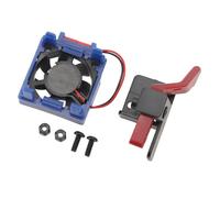 Qudinip ESC Cooling Fan Set for 3S with Reset Switch - High Performance Cooling for RC Short Truck Models - Durable Plastic Material - 2 Units