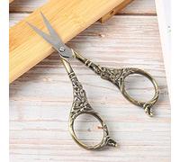 Qudinip European Retro Scissor, Antique Needlework Tools, Ideal for Hand Made Cross Stitch, Stunning Copper/Bronze Design, 1 PC (Qinggu (B01-003-00124))