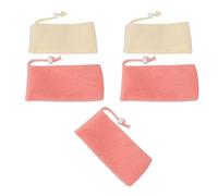 Qudinip Exfoliating Mesh Soap Pouch 5 Pcs Durable Soap Saver Bags for Effective Skin Cleansing and Exfoliation