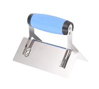 Qudinip External Corner Trowel, Stainless Steel Plaster Concrete Finishing Tool with Rubber Handle for Wall Floor Projects 90 Degree Right Angle