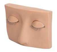 Qudinip Eyelash Extension Mannequin Head Set for Practice with 3 Removable Eyelids Made of Silicone and PVC for Beauty Professionals (Nude)