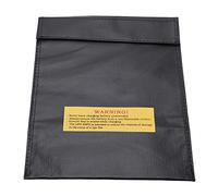 Qudinip Fireproof Lipo Battery Safe Guard Bag Explosion Proof Design for Safe Charging and Storage of Aircraft Batteries 23x30cm (Black)