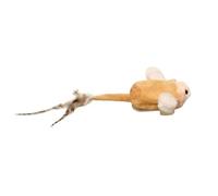 Qudinip Flapping Wings Cat Toy Interactive Flying Mouse with Touch Activation for Active Cats Made of Durable ABS Plastic 24x16x5cm (Yellow)