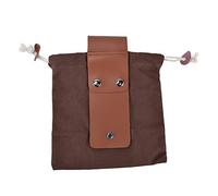 Qudinip Fruit Picking Bag Durable Canvas Foraging Pouch for Outdoor Activities Camping Storage 21 X 23 X 34cm (PU Brown)