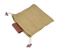 Qudinip Fruit Picking Bag Durable Canvas Foraging Pouch for Outdoor Activities Camping Storage 21 X 23 X 34cm (PU Style Khaki Color)