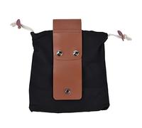 Qudinip Fruit Picking Bag Durable Canvas Foraging Pouch for Outdoor Activities Camping Storage 21 X 23 X 34cm (PU Black)