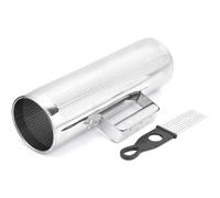 Qudinip Guiro Shaker, Aluminum Percussion Instrument with Scraper for Music Teaching, Lightweight Hollow Design, Bright Sound and Rustling Effect