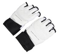 Qudinip Half Finger Boxing Gloves Comfortable and Durable for Kickboxing and Taekwondo Training - 2 Units - Artificial Leather - Stylish White (S)
