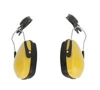 Qudinip Helmet Ear, Safety Helmet Earmuffs, Hearing Protection SNR 31dB NRR 27db Noise Reduction Ear Muffs with Soft Padding & Adjustable Design for Working Woodworking (Yellow)
