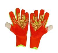 Qudinip High Grip Soccer Goalkeeper Gloves for Neutral Gender, Excellent Functionality for Match or Practice, Orange Color, 2 Units (Style 7)