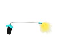 Qudinip Interactive Cat Feather Collar, Fun Teaser Toy for Cats, Promotes Exercise and Intelligence, Durable ABS, 31x4.9cm (Light Blue)