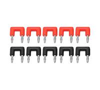 Qudinip J.20004 Dual Banana Plugs, Premium Quality 2 Way Speaker Connectors, Perfect for Electronic Instruments, 5 Sets in Red and Black, 4mm Size