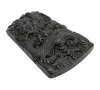 Qudinip Jade Pendant Dragon Necklace Hand-Made Dark Jade Exquisite for Gift Collection Display 3x1.2in