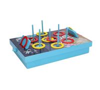 Qudinip Kids Circle Toss Game Set for 2 Players Easy Playing Interactive Fun Improve Coordination with Pine Wood Material (Wooden Kids Circle Toss Game)