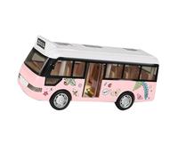 Qudinip Kids City Bus Toy Durable ABS Model Car with Sound and Light Effects for Interactive Playtime and Imaginative Adventures (Pink)