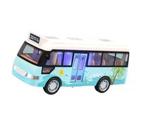 Qudinip Kids City Bus Toy Durable ABS Model Car with Sound and Light Effects for Interactive Playtime and Imaginative Adventures (Blue)
