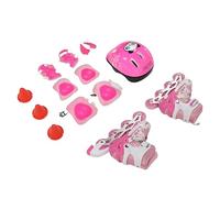 Qudinip Kids Inline Skates Adjustable with Light Up Wheels for Fun Indoor Outdoor Use - Durable PVC Material 1 Pair