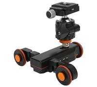 Qudinip L4X Motorized Camera Dolly Lightweight Electric Slider for Video on Tabletop Black Aluminum