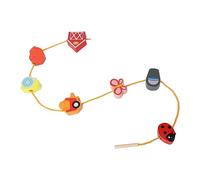 Qudinip Lacing Farm Toy Lightweight Educational String Beads Toy for Kids 1 to 3 Years Old Pine Material 15 Blocks
