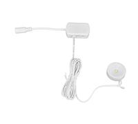 Qudinip LED Round Cabinet Light Dimmable Soft White Light for Storage Racks Wardrobes 1W USB 4 Pack (One for six)