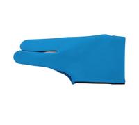 Qudinip Left Hand Billiard Gloves Elastic Comfortable 3 Fingers Cue Gloves for Pool Players Unisex Average Size Polyurethane Fiber 1 Pack (Blue)
