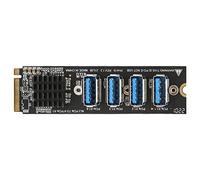 Qudinip M.2 to PCIe Expansion Card Strong Anti Interference High Efficiency Graphics Card Expansion for PC 4 Ports Printed Circuit Board Size 22 X 80mm