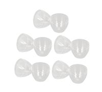 Qudinip Makeup Sponge Storage Box Transparent Egg Shaped Holder for Daily Use and Cosplay Events - 5pcs, Durable Plastic, 50 X 76mm