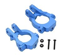 Qudinip Metal Front C Hubs for Losi Lasernut U4, Durable Alloy Caster Blocks for Easy RC Car Upgrade, 2PCs Set (Blue)