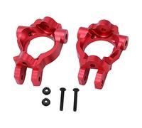 Qudinip Metal Front C Hubs for Losi Lasernut U4, Durable Alloy Caster Blocks for Easy RC Car Upgrade, 2PCs Set (Red)